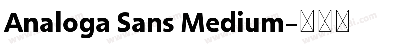 Analoga Sans Medium字体转换